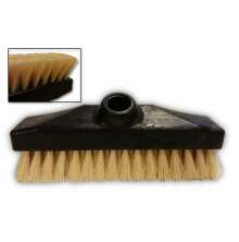 Skurborste med naturborst och svart fste fr rengring i stall och lantbruk