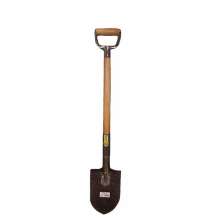 Trdgrdsspade med D-handtag och trskafthllare, robust spade fr stall, lantbruk och trdgrdsarbete