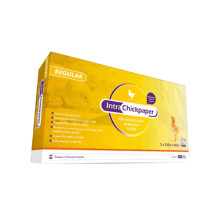 Frpackning av Intra Chickpaper  starkt och hygieniskt kycklingpapper fr daggamla kycklingar, frmjar tidig start, bttre tillvxt och lgre ddlighet i fjderfuppfdning