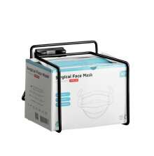 Svart Toolflex-hllare med kartong munskydd, monteringsbar i stallmilj fr hygienrutiner vid mjlkning och djurhantering p lantbruk