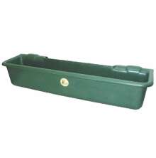 &quot;Grnt fodertrg i PP-plast, modell 1200 frn Foga, fr utfodring av fr, kalvar, kor och hstar