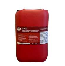 En rd dunk med surt diskmedel fr mjlkningsanlggningar och grdstankar