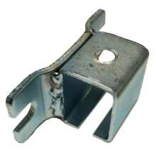 N�rbild p� v�ggmonterad st�lkonsol fr�n Henderson, modell 9/290S, med synlig svetsfog och h�l f�r inf�stning, kompatibel med skena 290