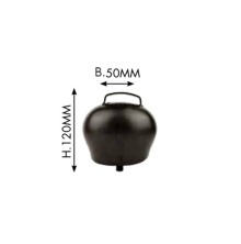 Svart kupolformad kosk�lla i st�l, 120 mm h�g, med en rem�gla som �r 50 mm bred.