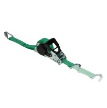 Automatisk gr�n sp�nnrem med sj�lvupprullning, sp�rrhandtag och galvaniserade krokar.